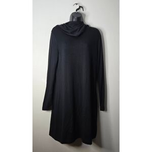 Lou & Grey Loft Womens Supersoft Tunic Scarf Wrap Size Medium Long Sleeve Black